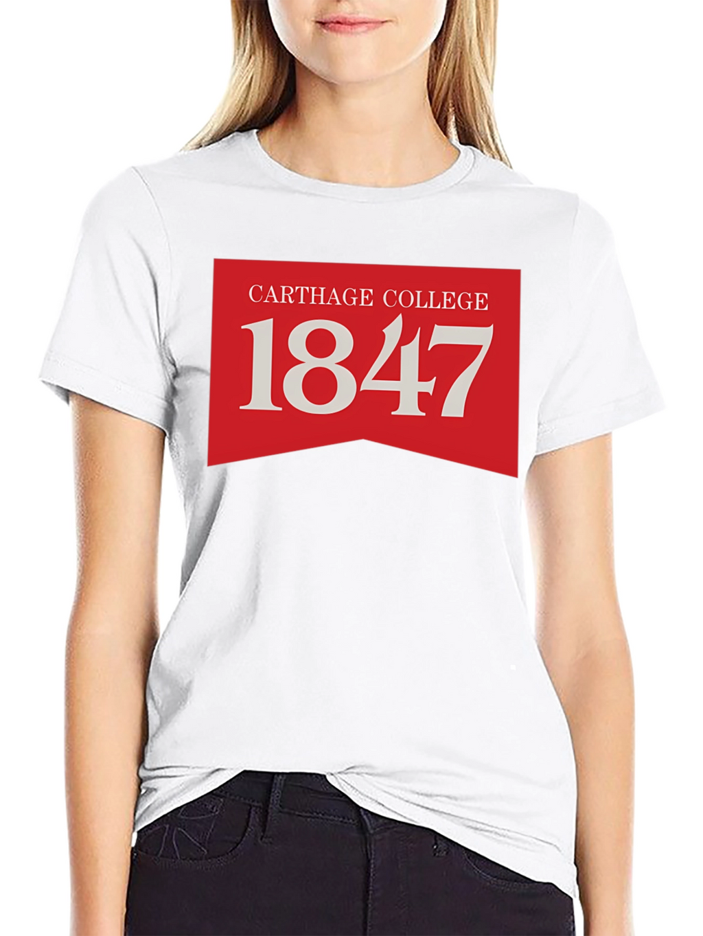 Carthage College 1847 Black T-Shirt