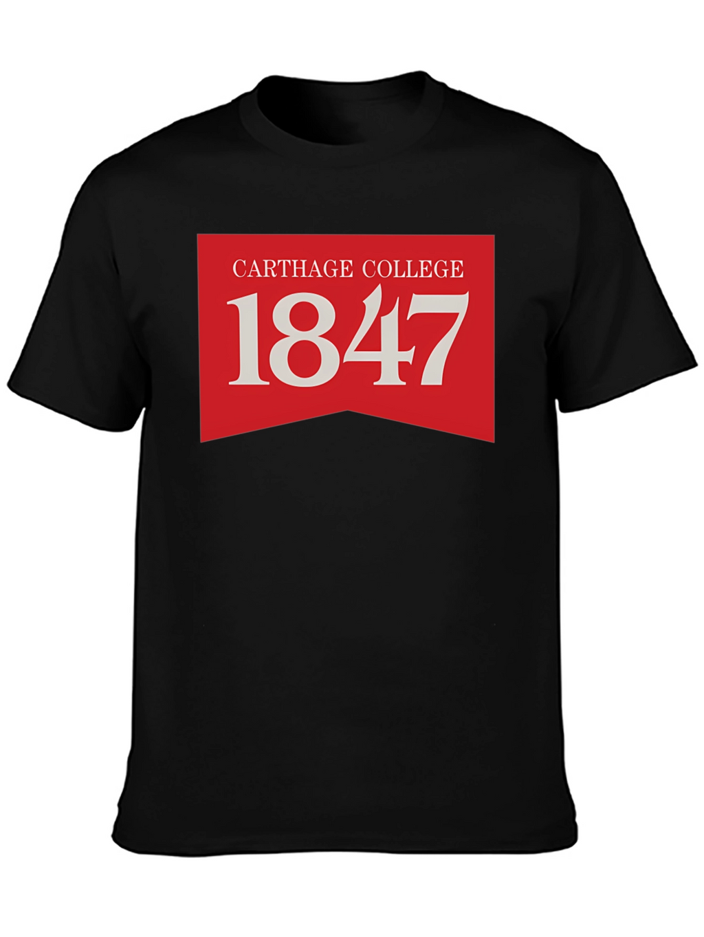 Carthage College 1847 Black T-Shirt