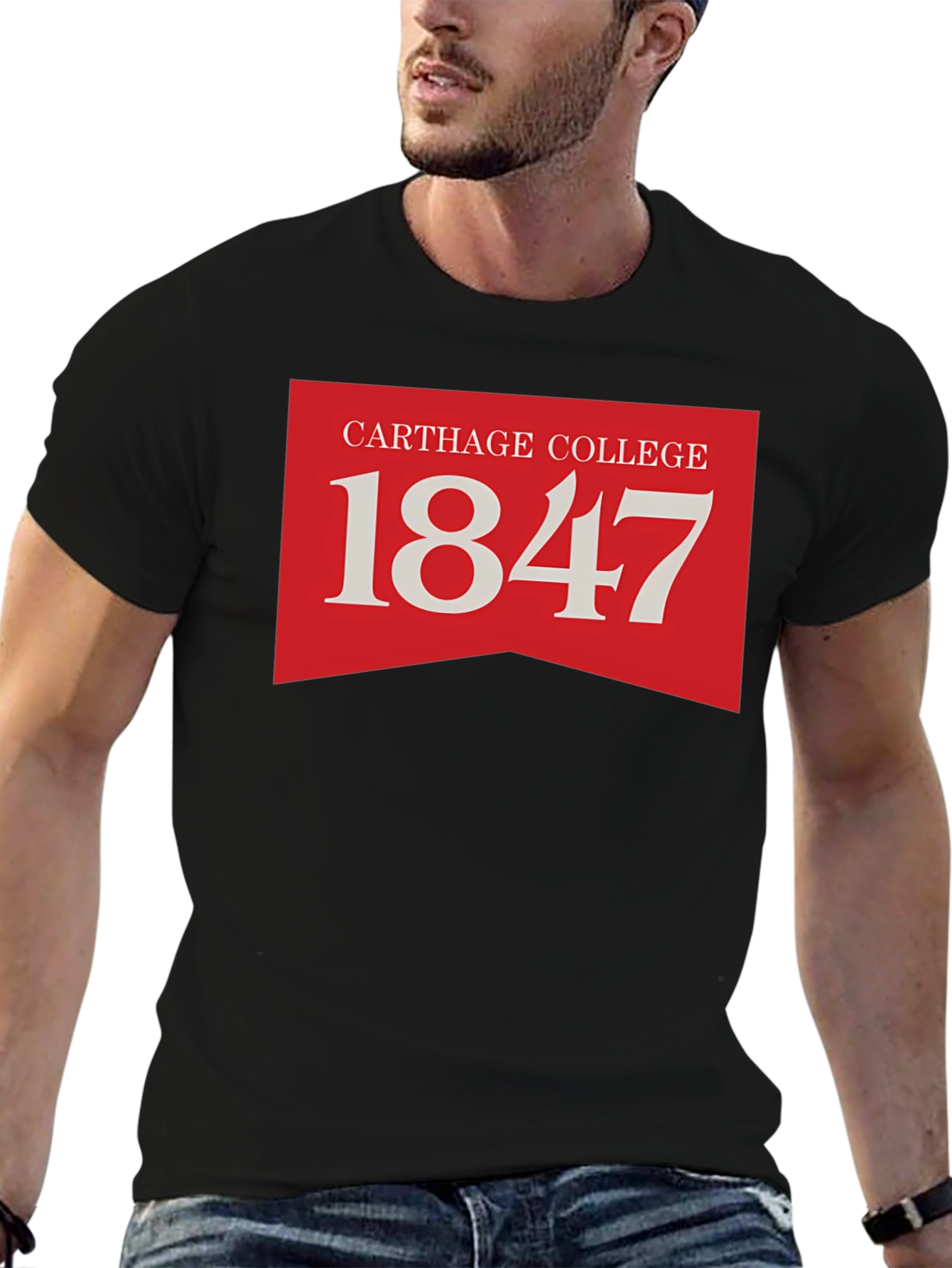 Carthage College 1847 Black T-Shirt