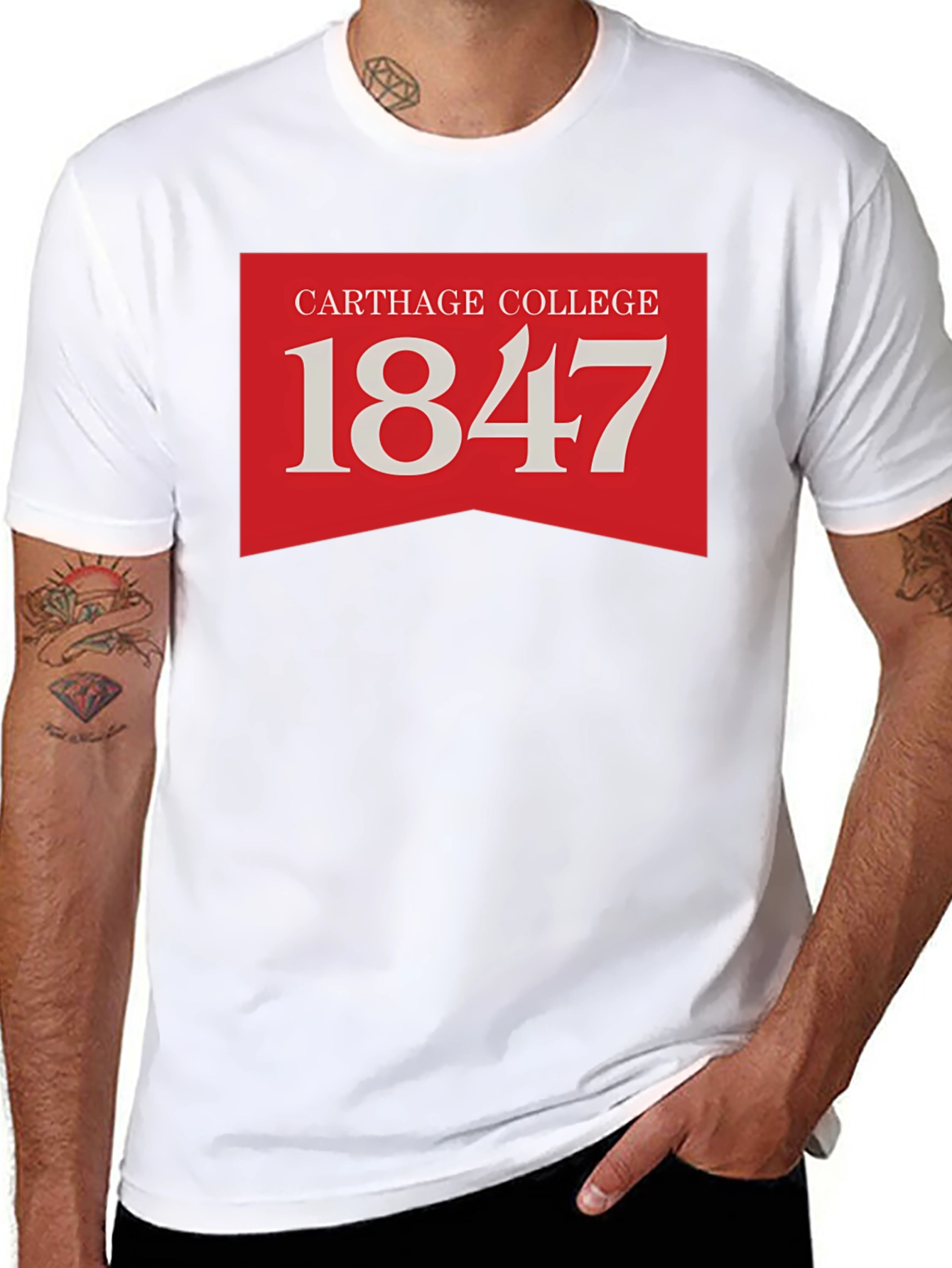 Carthage College 1847 Black T-Shirt