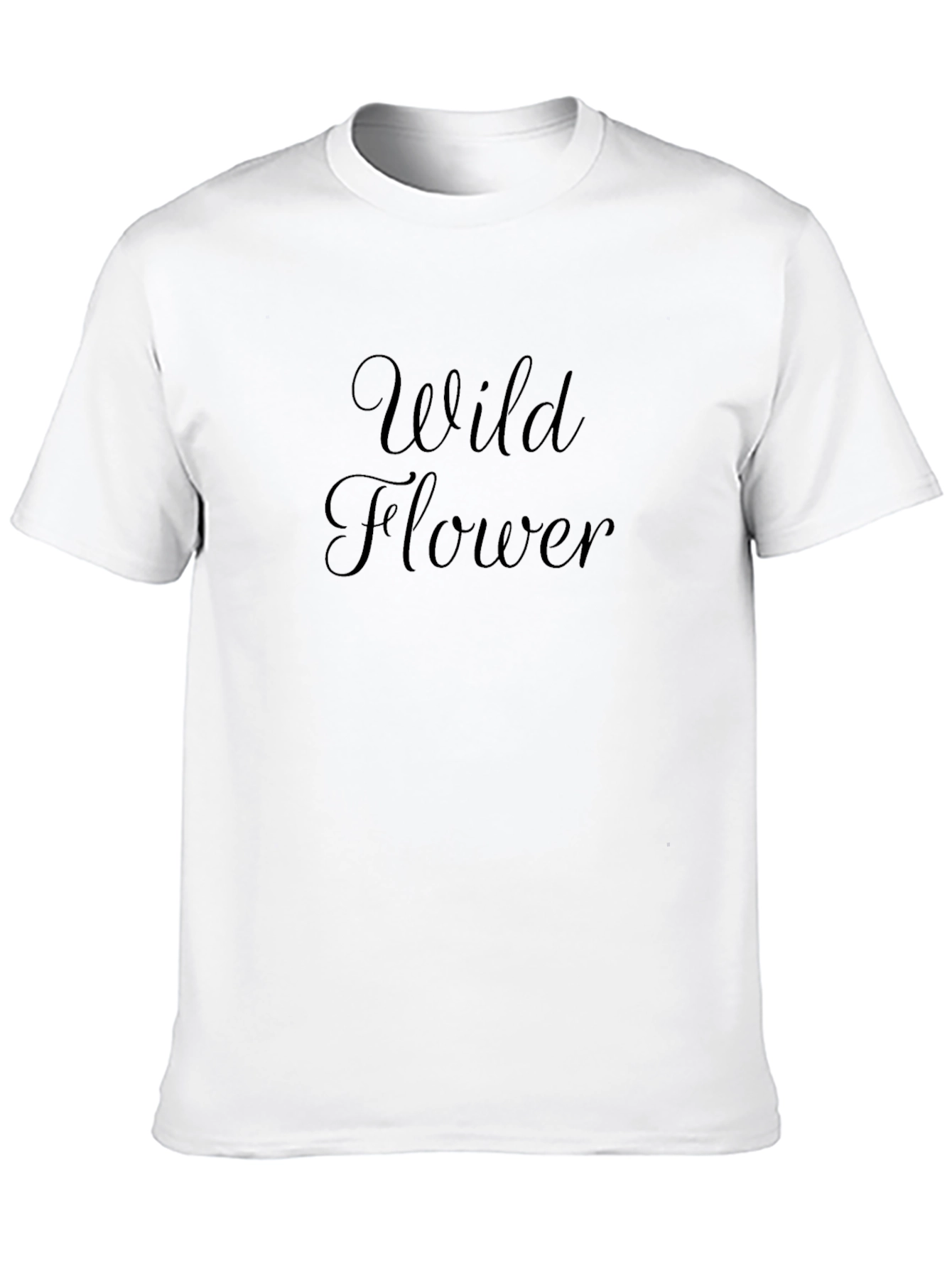 Wild Flower Graphic Tee - Stylish Unisex Black T-Shirt