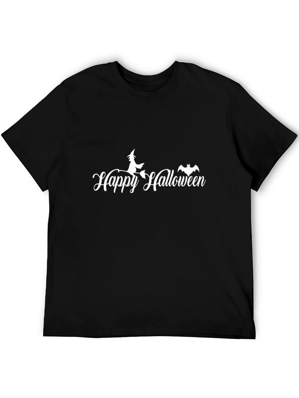 Happy Halloween Graphic Tee - Black Cotton T-Shirt
