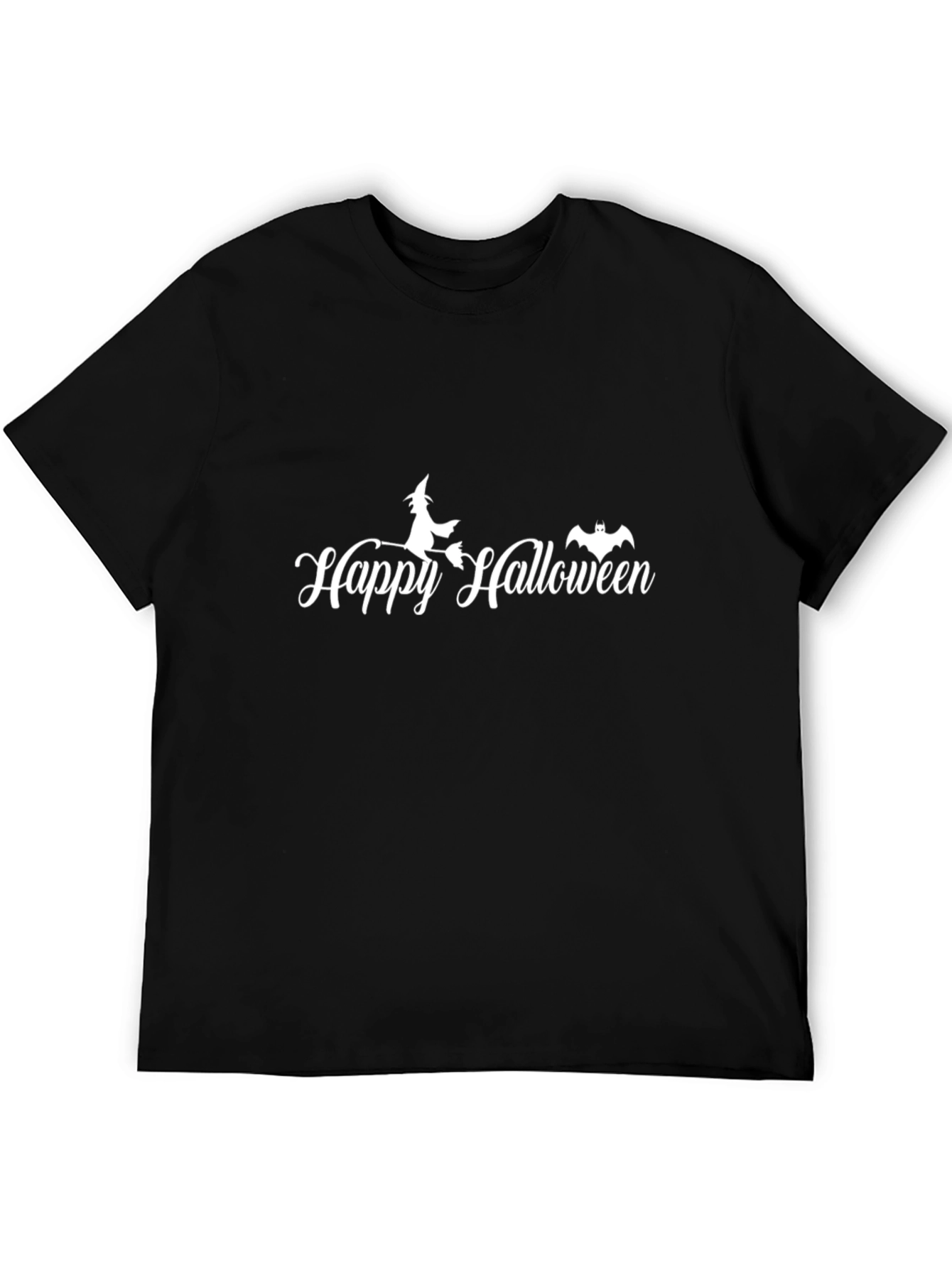 Happy Halloween Graphic Tee - Black Cotton T-Shirt