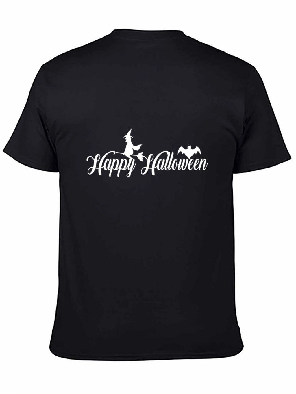 Happy Halloween Graphic Tee - Black Cotton T-Shirt