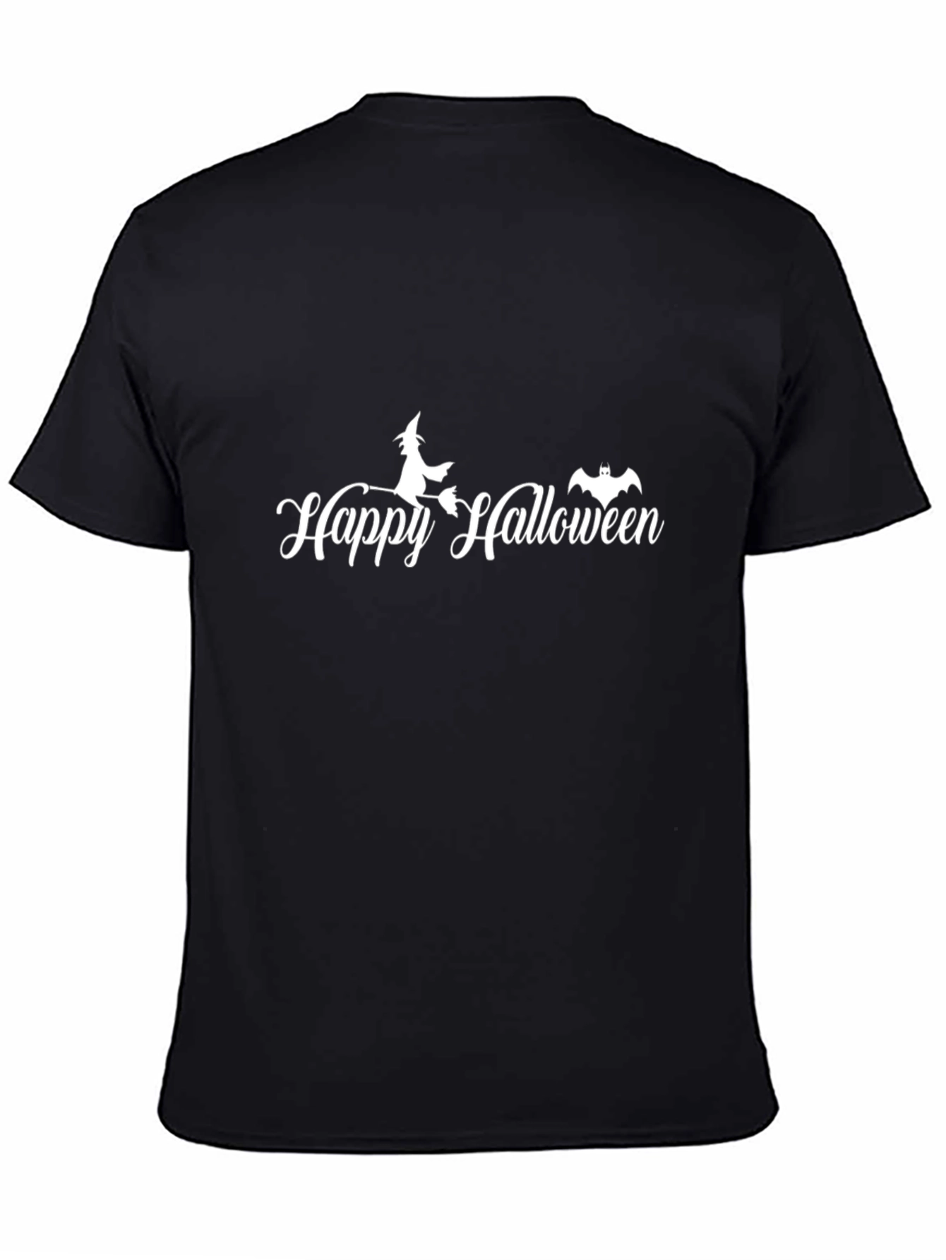 Happy Halloween Graphic Tee - Black Cotton T-Shirt