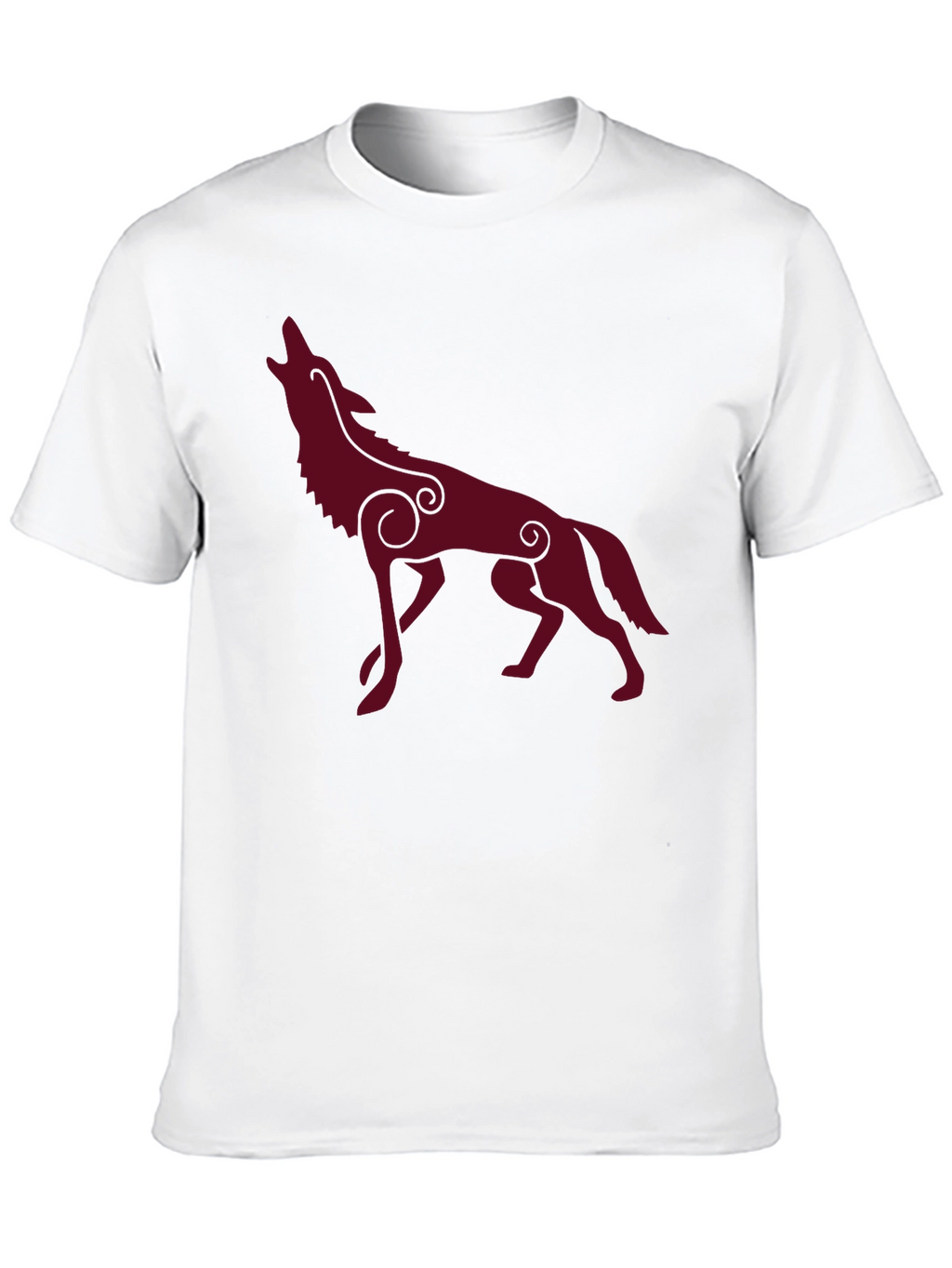 Wolf Silhouette Graphic Tee - Stylish Mens Black T-Shirt