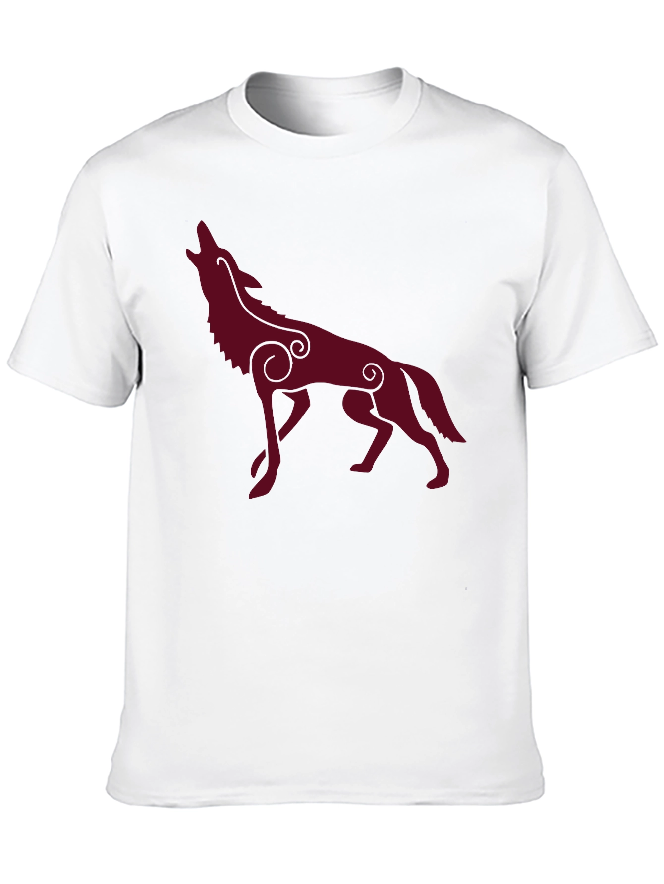 Wolf Silhouette Graphic Tee - Stylish Mens Black T-Shirt