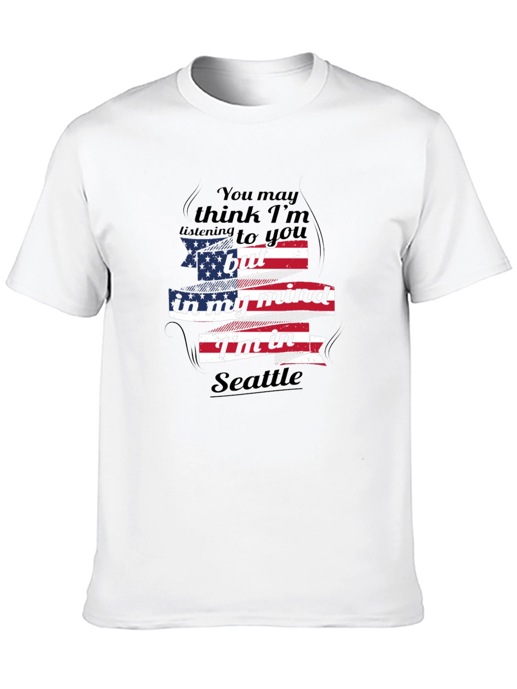 Seattle Mind USA Flag Graphic T-Shirt