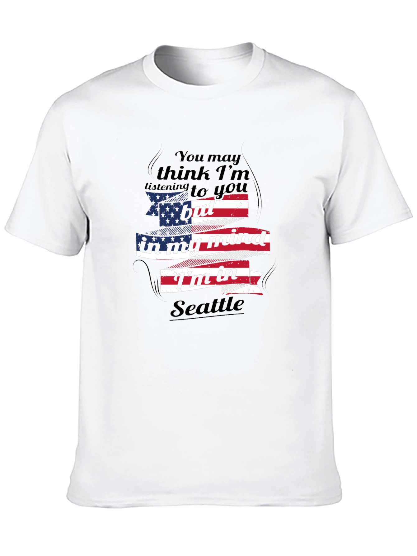 Seattle Mind USA Flag Graphic T-Shirt