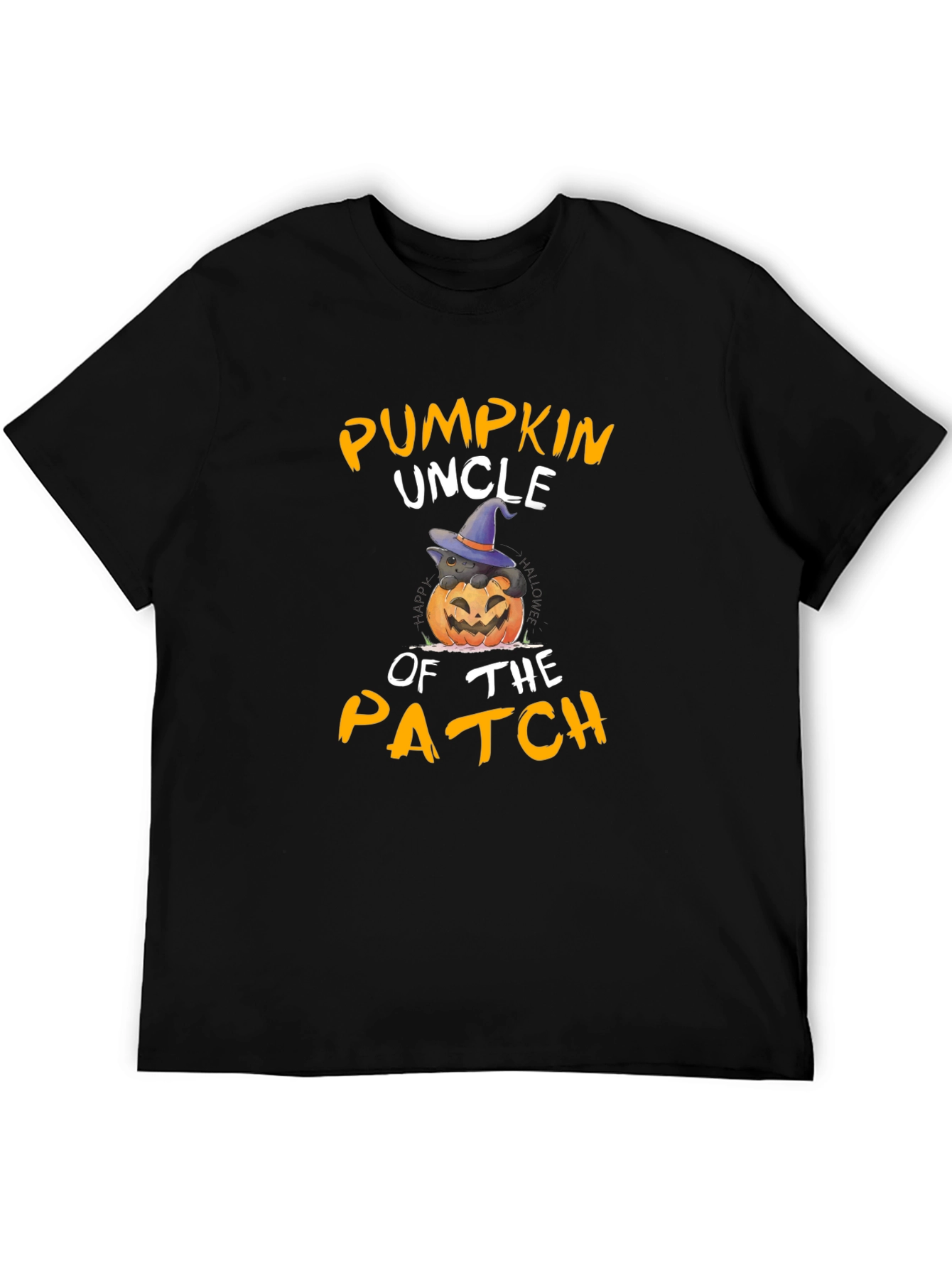 Pumpkin Uncle of the Patch T-Shirt - Halloween Cat Tee