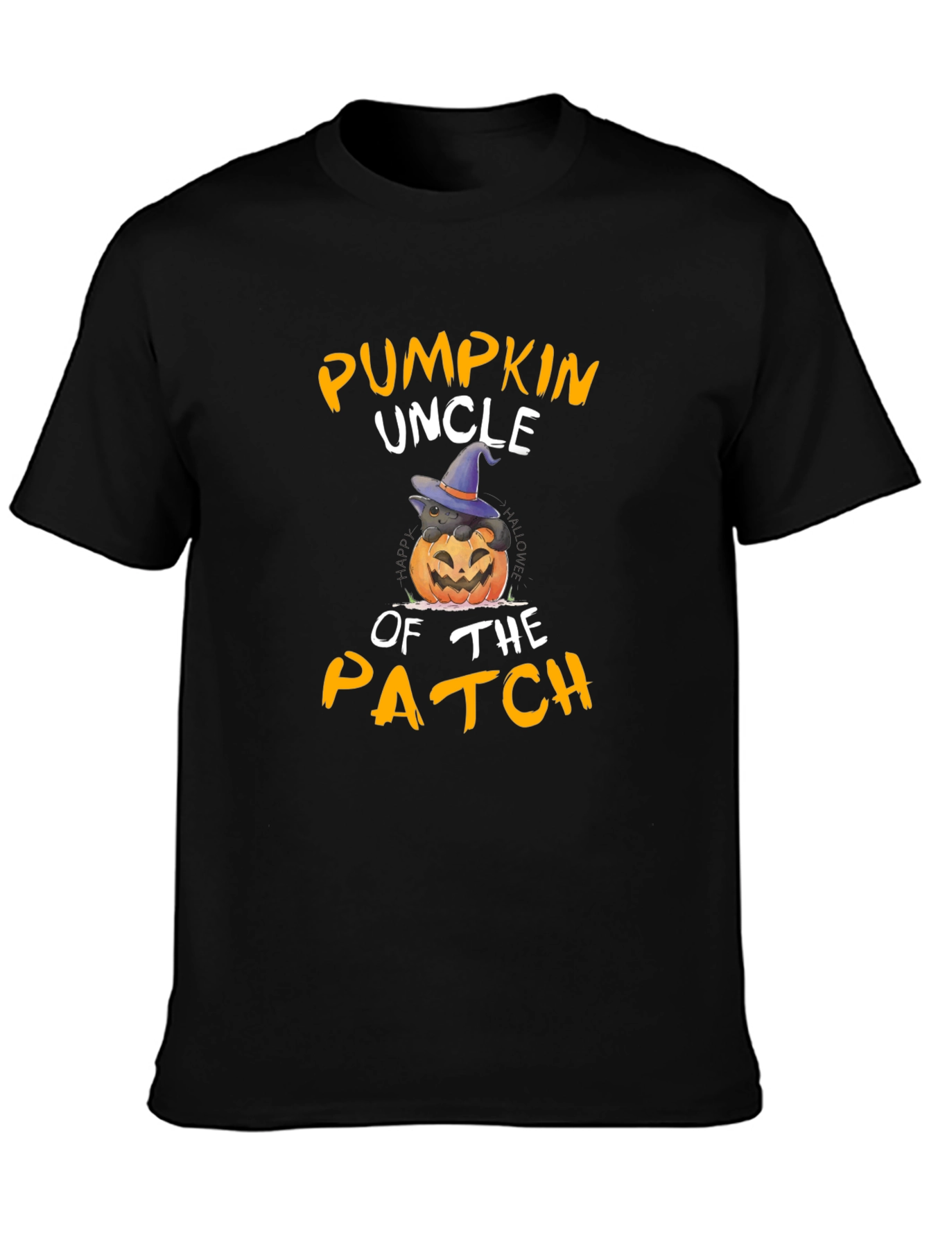 Pumpkin Uncle of the Patch T-Shirt - Halloween Cat Tee