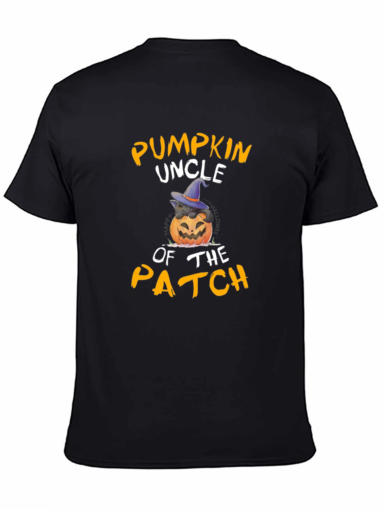Pumpkin Uncle of the Patch T-Shirt - Halloween Cat Tee