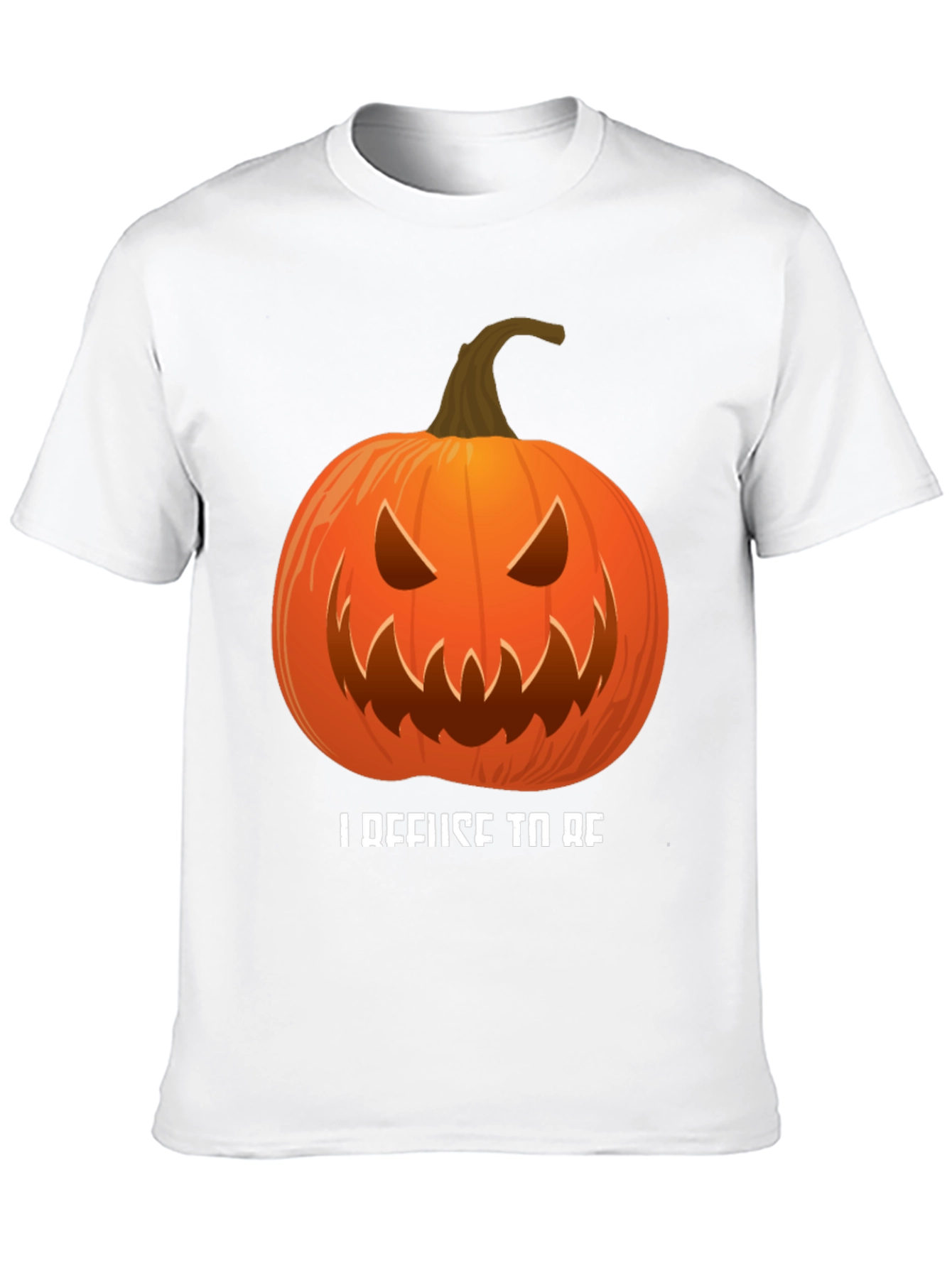 I Refuse To Be Basic Pumpkin Halloween T-Shirt
