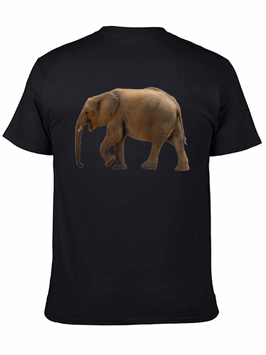 Elephant Graphic Tee - Black Cotton Comfort