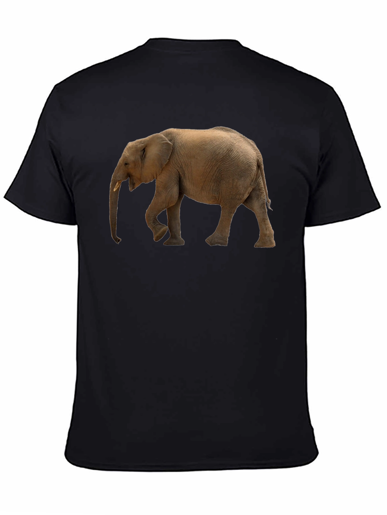 Elephant Graphic Tee - Black Cotton Comfort