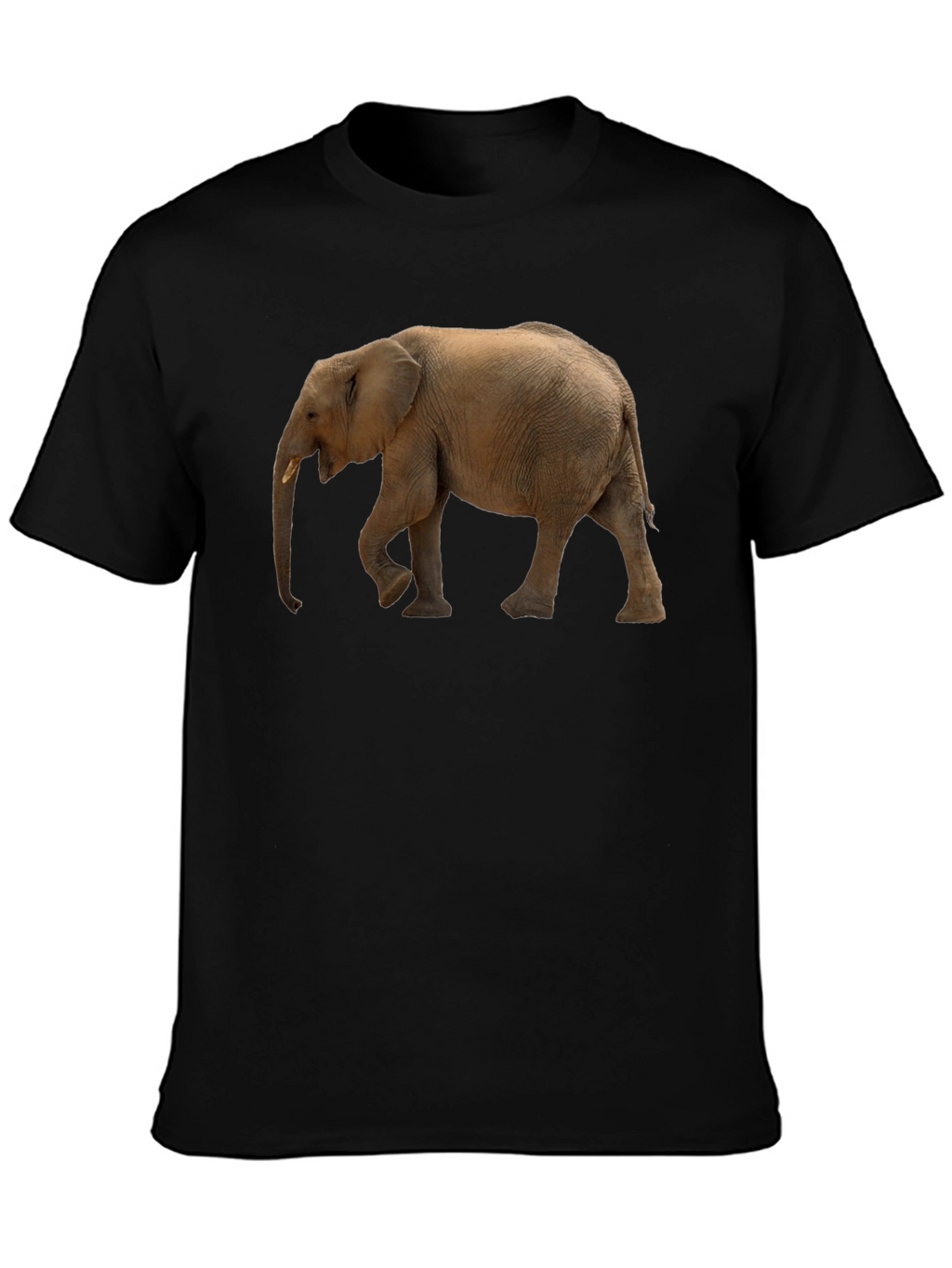 Elephant Graphic Tee - Black Cotton Comfort
