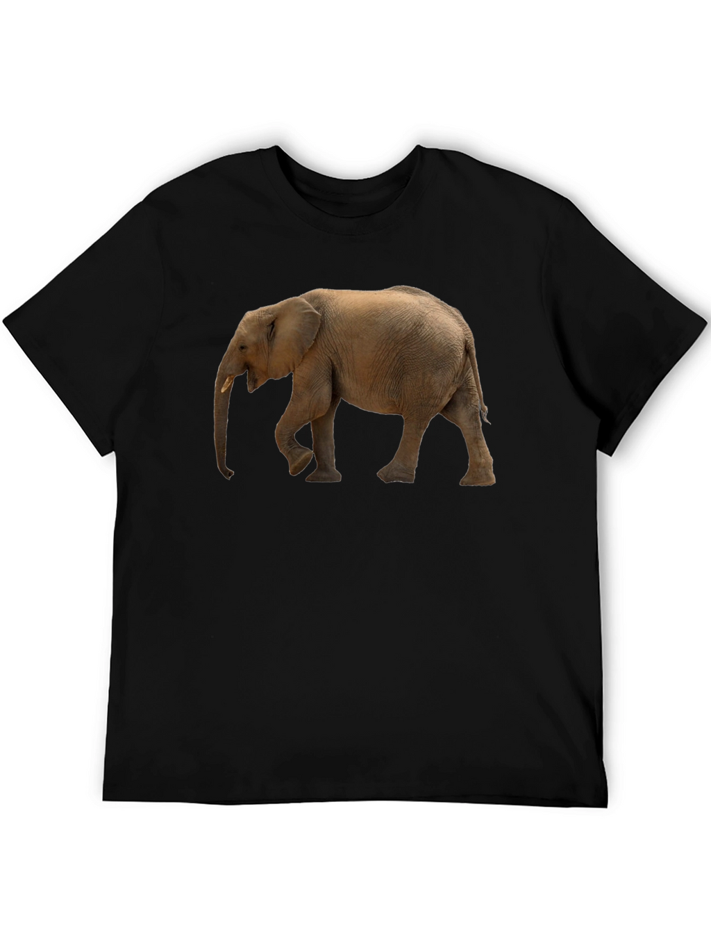 Elephant Graphic Tee - Black Cotton Comfort