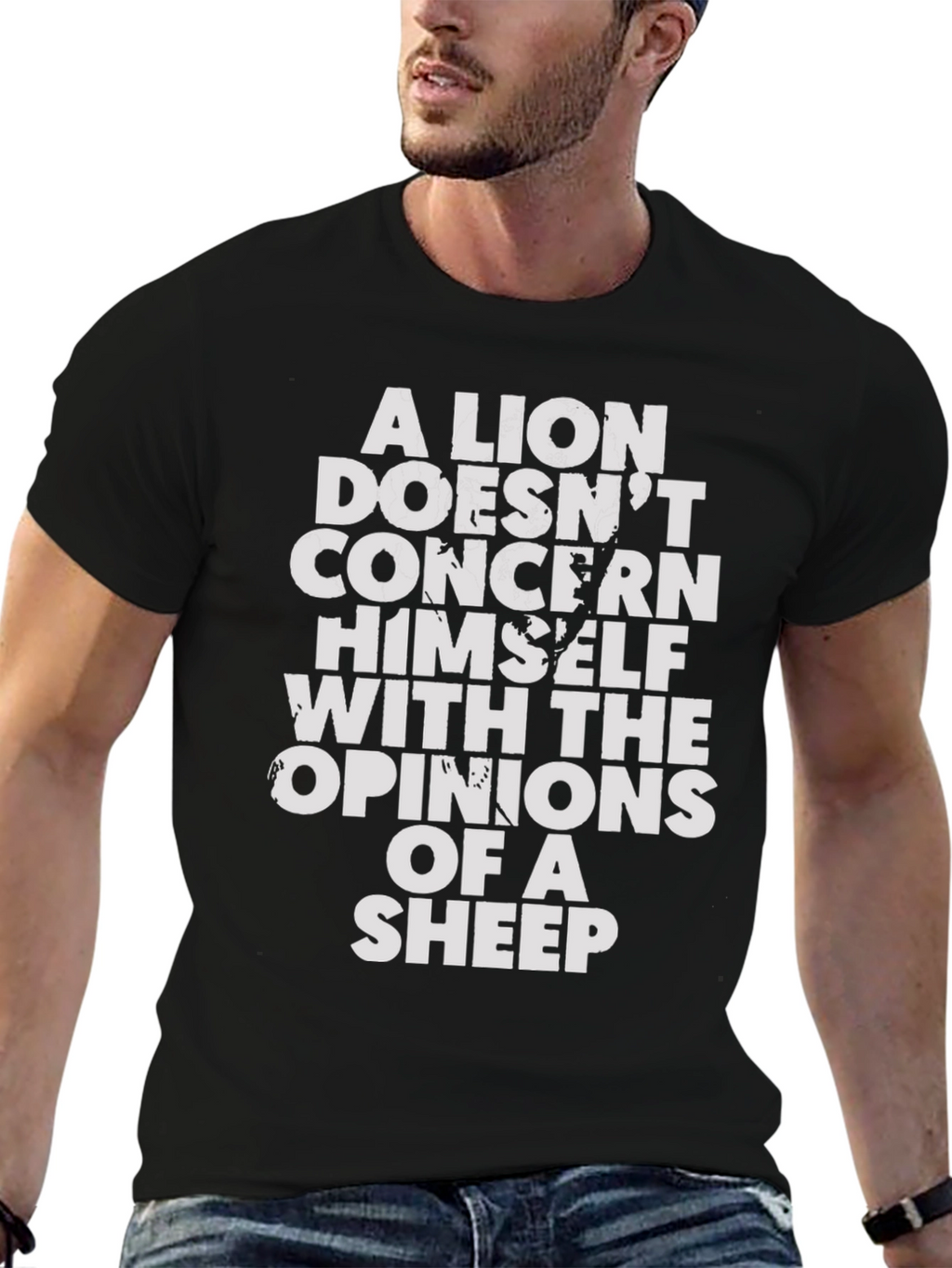 Lion Opinion T-Shirt - Motivational Graphic Tee