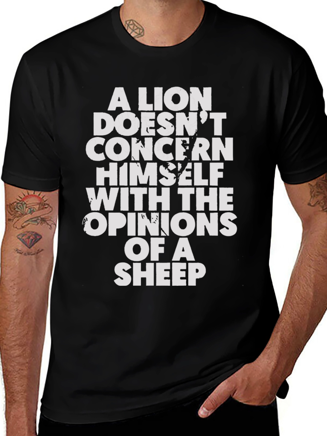 Lion Opinion T-Shirt - Motivational Graphic Tee