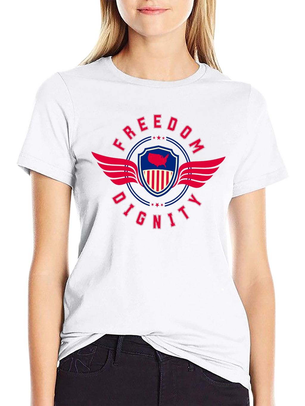 Freedom Dignity Patriotic Graphic Tee