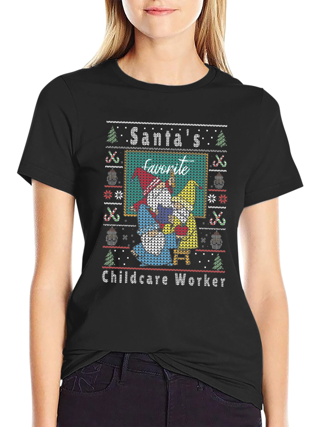 Santas Favorite Childcare Worker T-Shirt