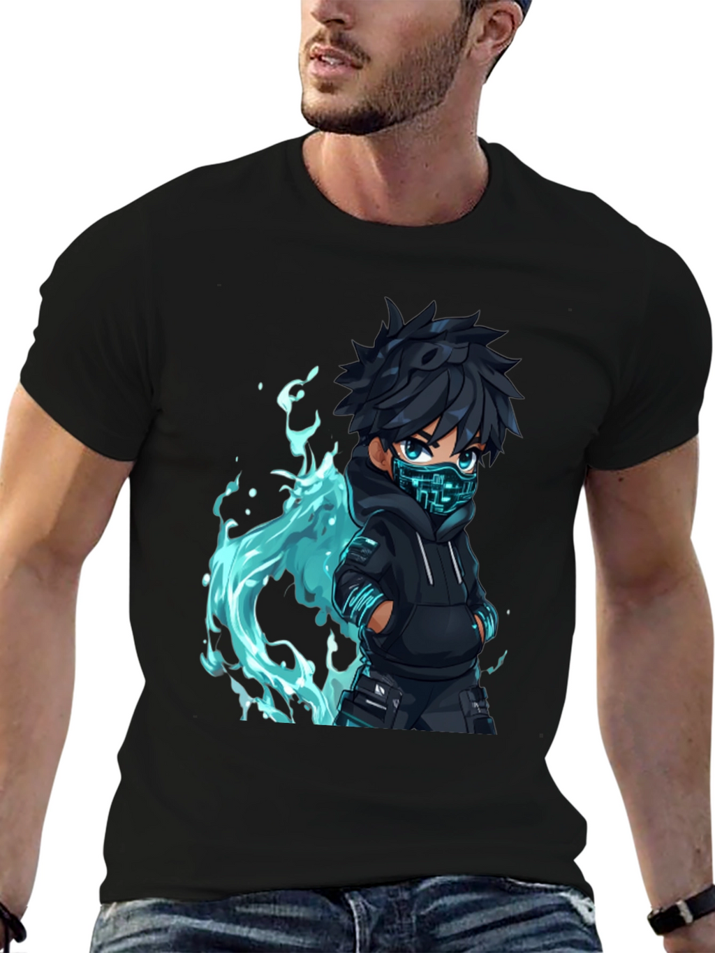 Cyberpunk Anime Graphic Tee - Trendy Urban Style