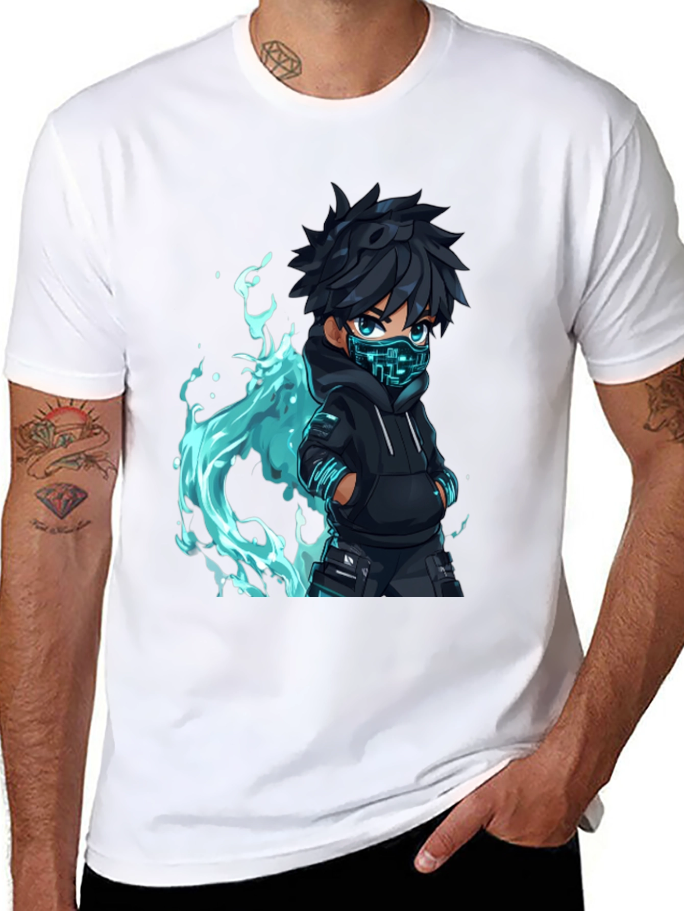 Cyberpunk Anime Graphic Tee - Trendy Urban Style