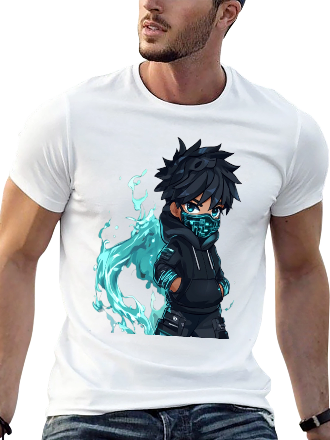 Cyberpunk Anime Graphic Tee - Trendy Urban Style