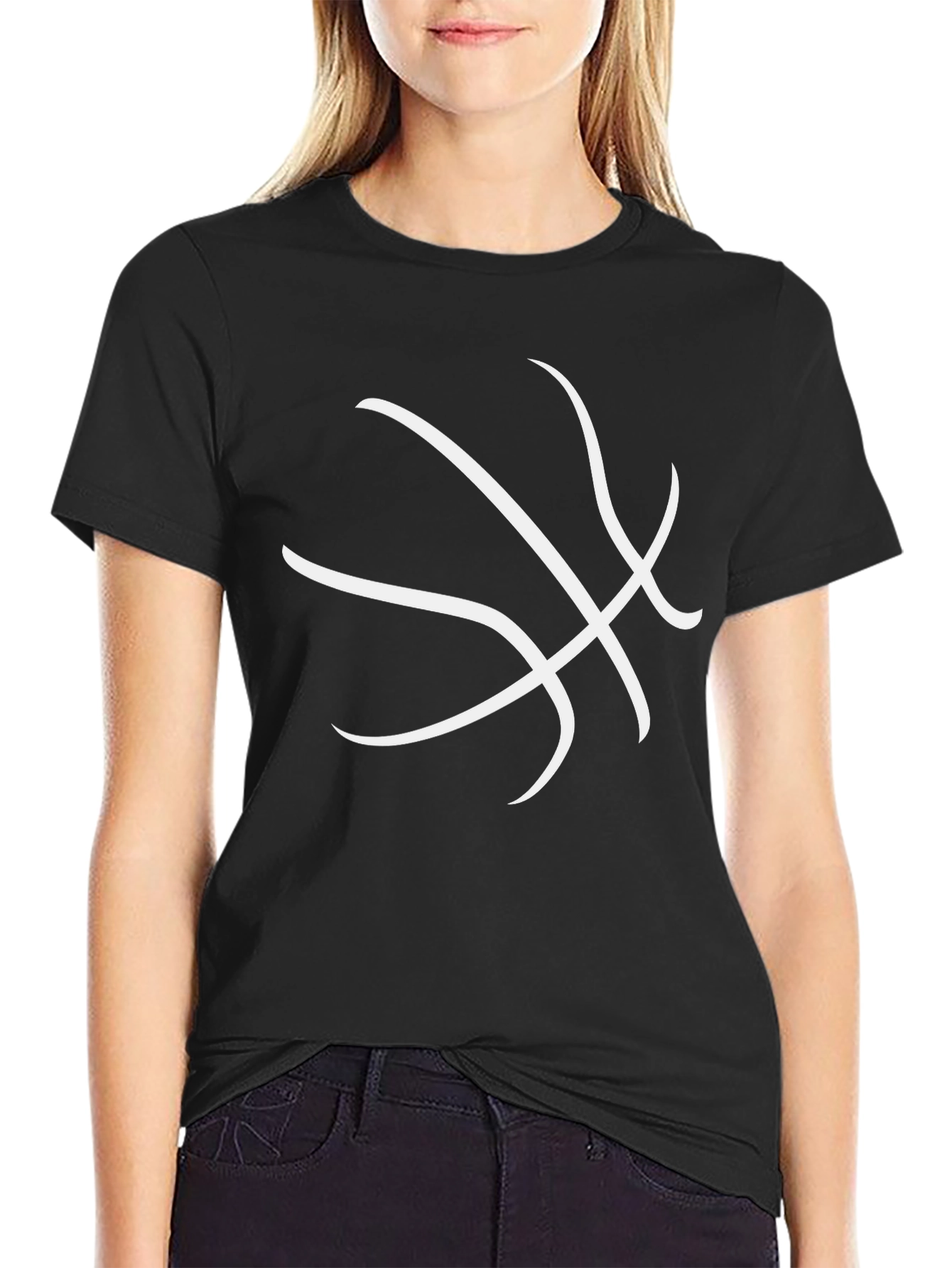 Mens Black Basketball Graphic Tee
