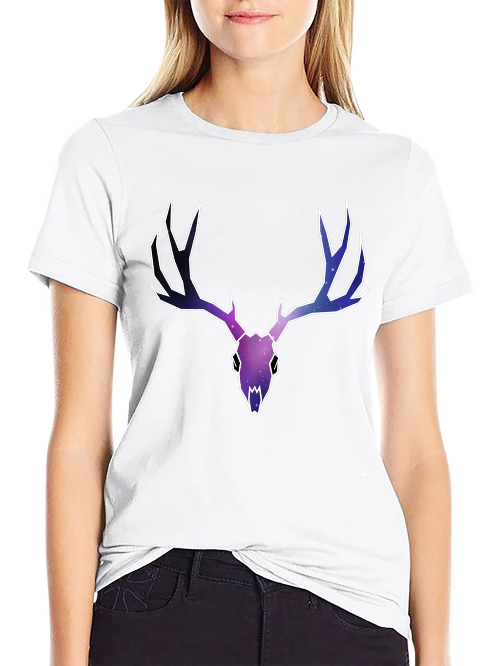 Cosmic Deer Skull Graphic Tee