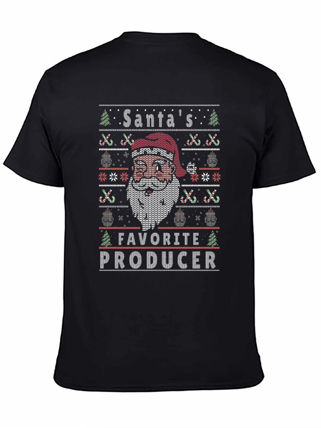 Santas Favorite Producer Christmas Graphic T-Shirt