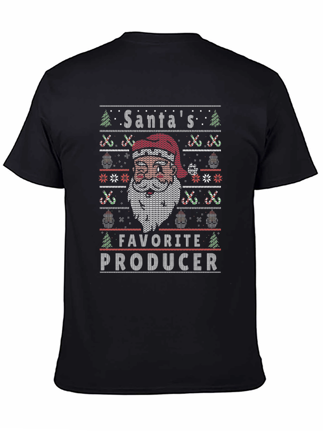 Santas Favorite Producer Christmas Graphic T-Shirt