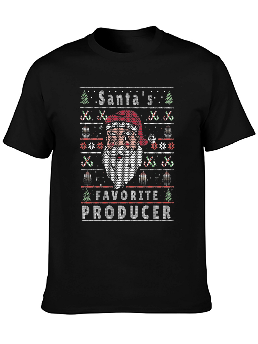 Santas Favorite Producer Christmas Graphic T-Shirt
