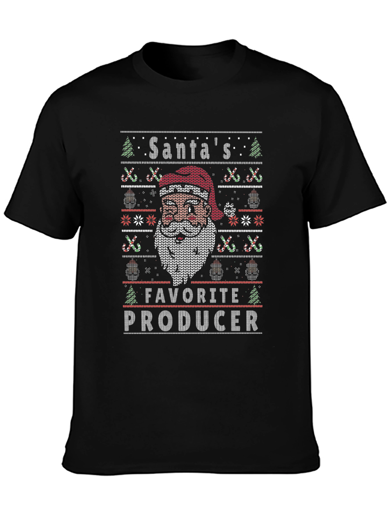 Santas Favorite Producer Christmas Graphic T-Shirt