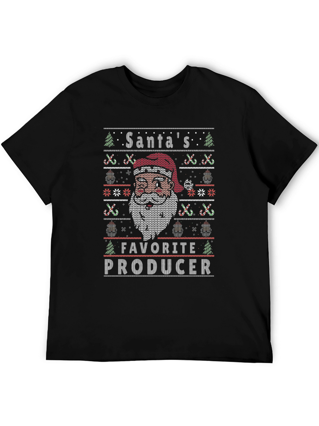 Santas Favorite Producer Christmas Graphic T-Shirt