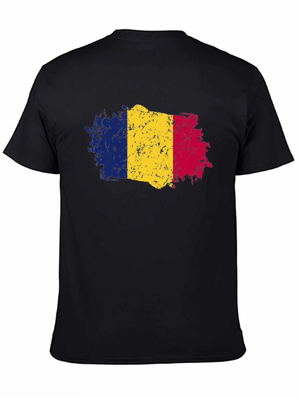 Romania Flag Graphic T-Shirt - Distressed Look