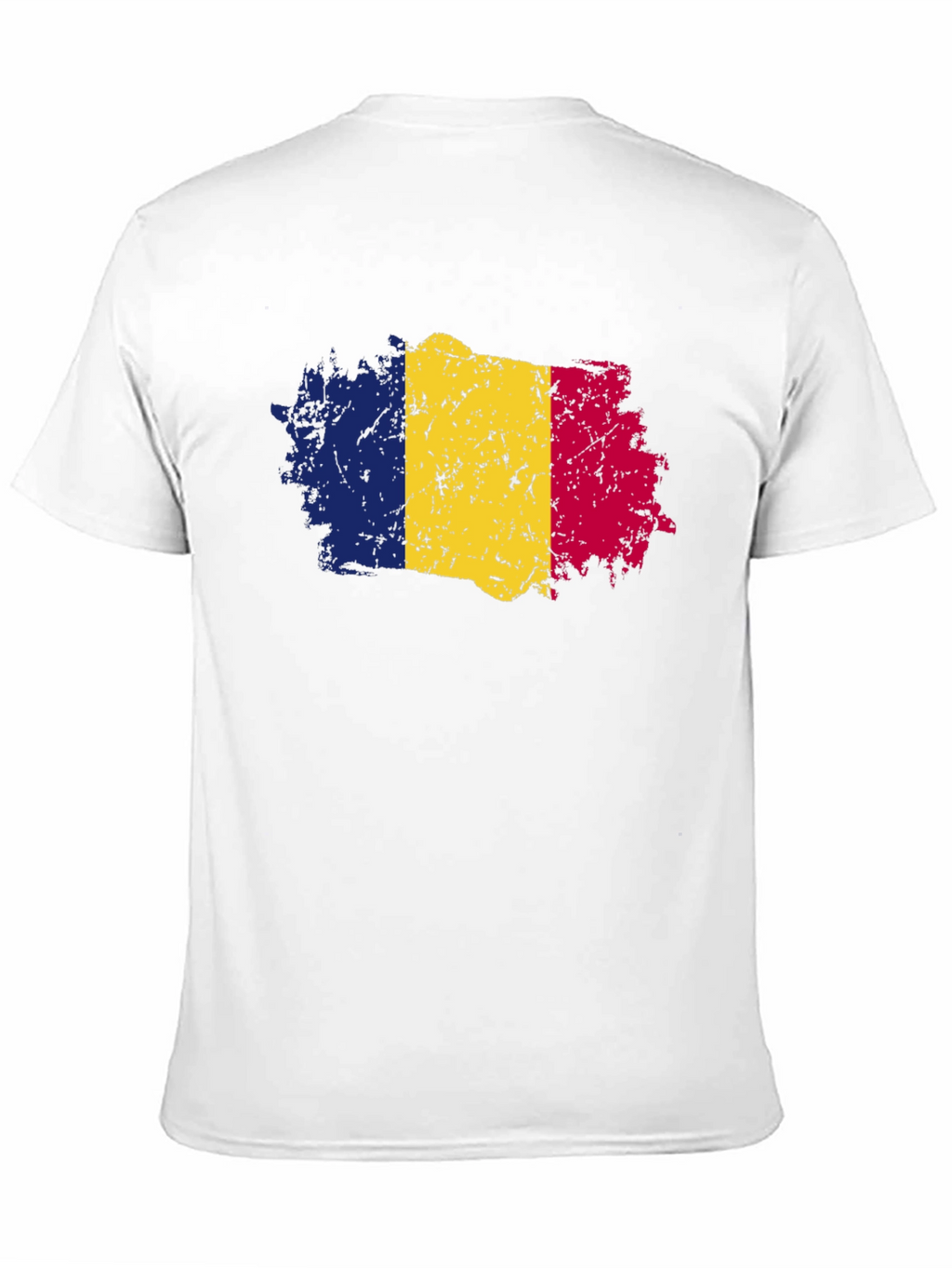 Romania Flag Graphic T-Shirt - Distressed Look