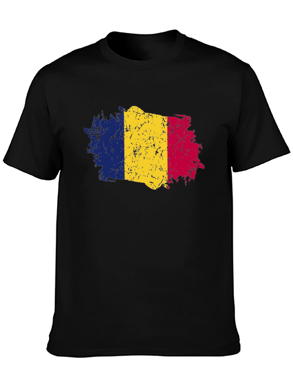 Romania Flag Graphic T-Shirt - Distressed Look