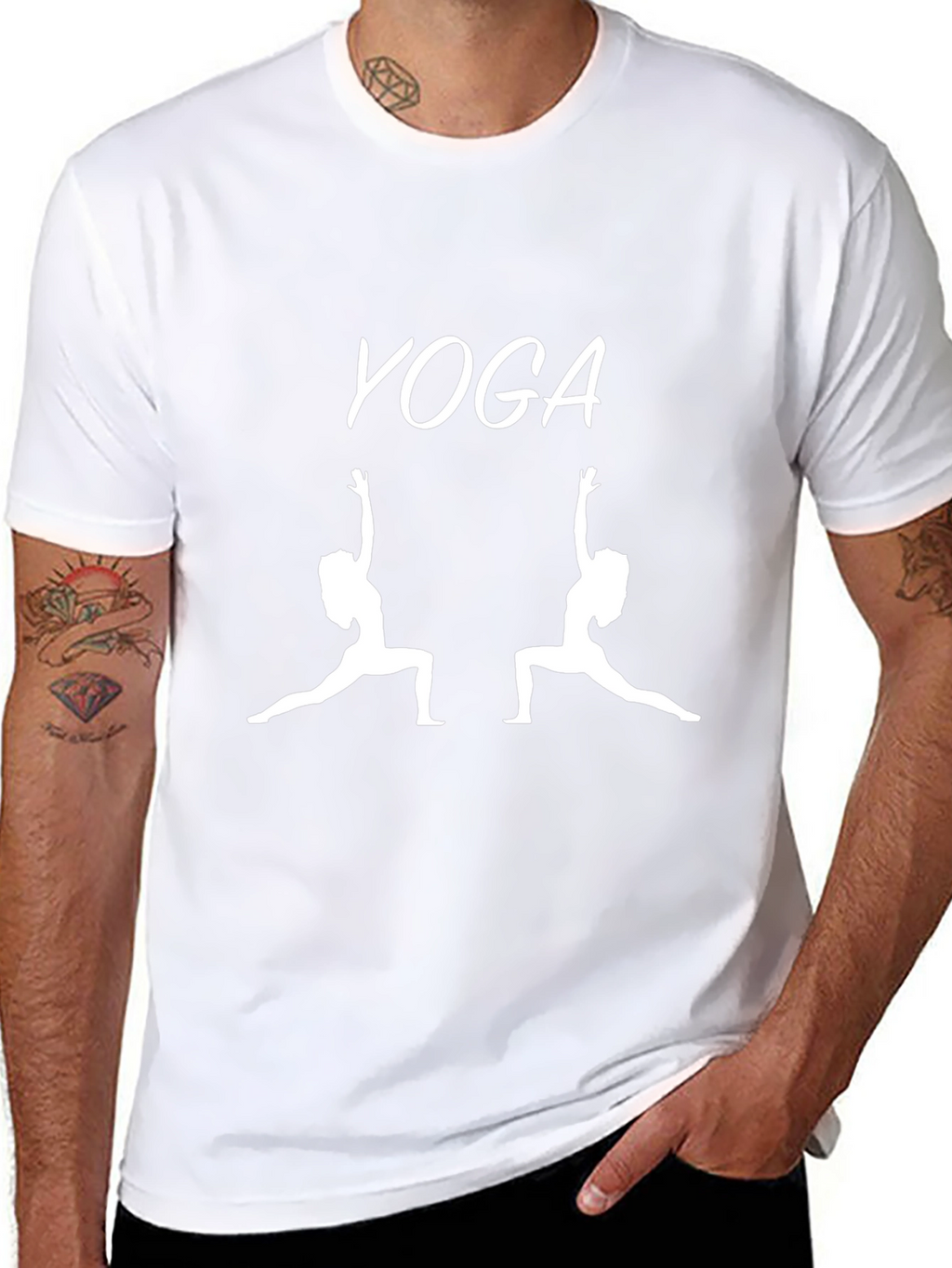 Yoga Silhouette Graphic Black T-Shirt
