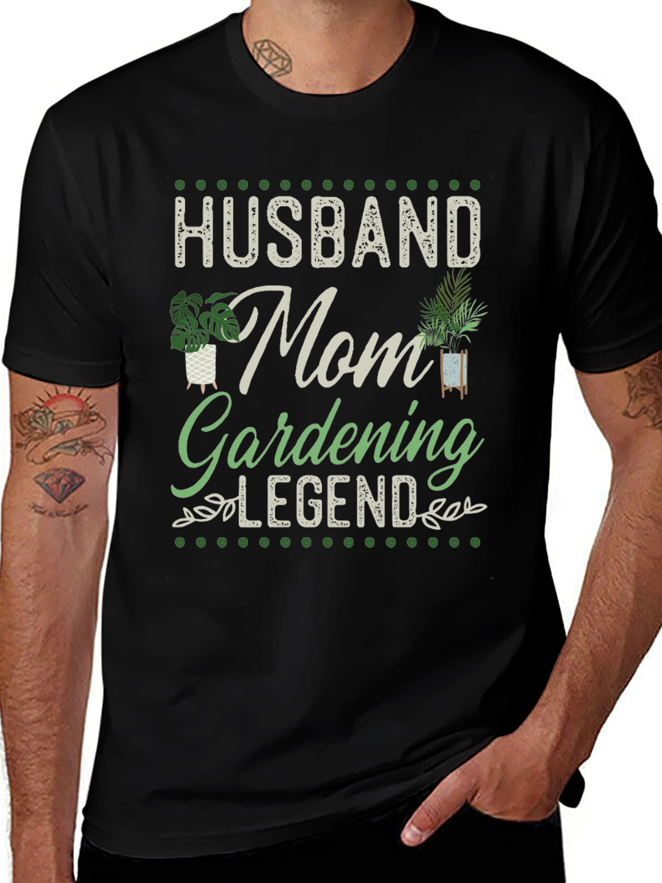 Husband Mom Gardening Legend T-Shirt