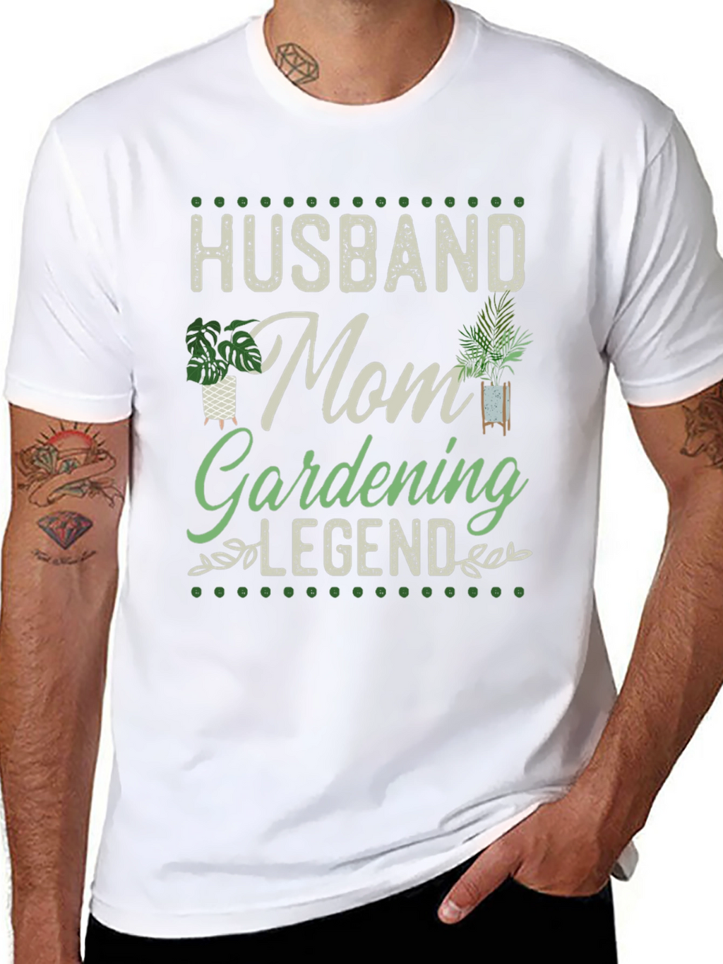 Husband Mom Gardening Legend T-Shirt