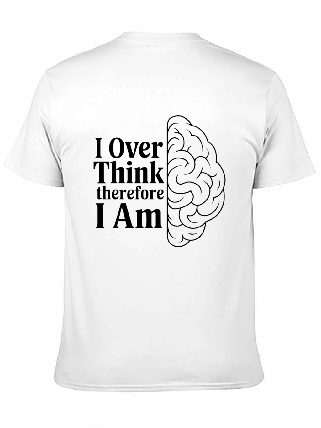 Over Think Brain Tee - Mens Black Graphic T-Shirt