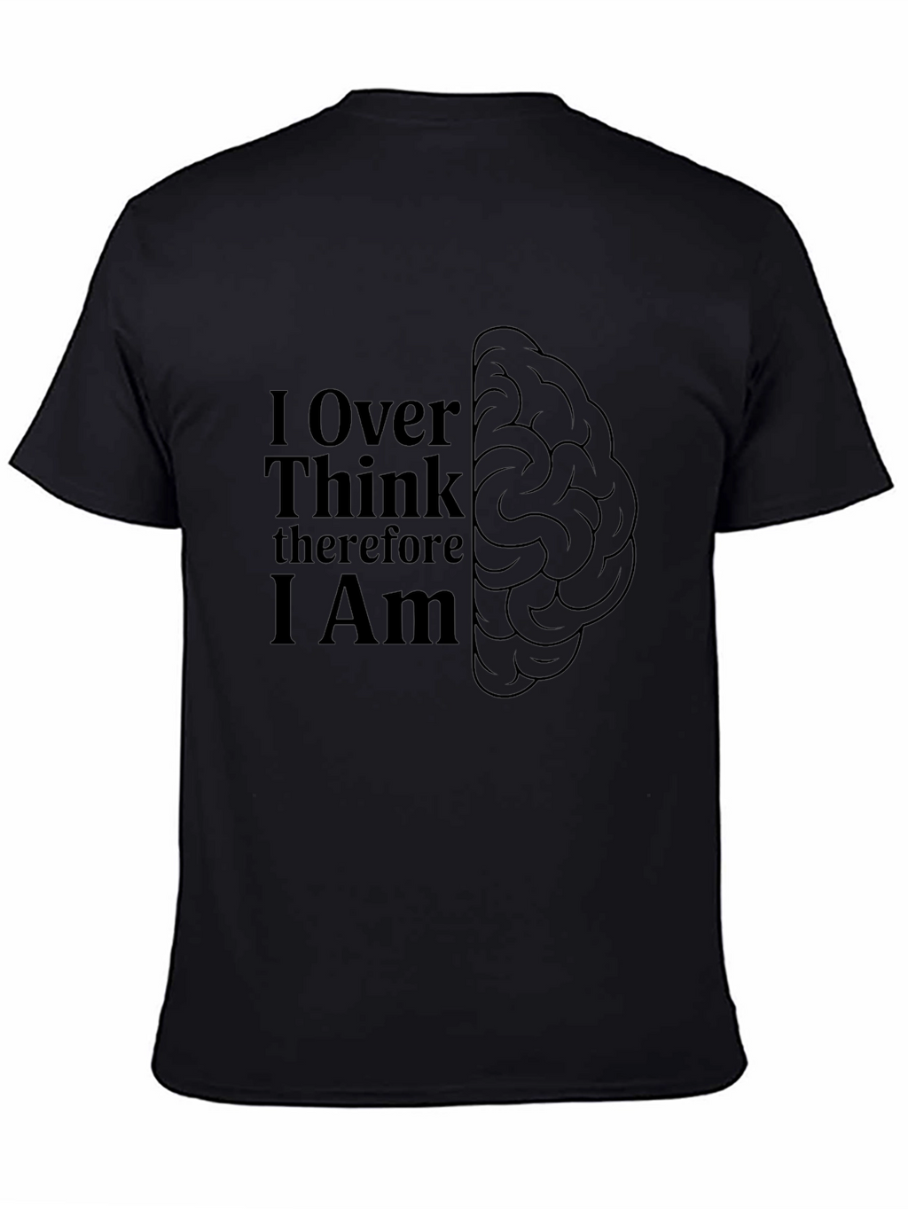 Over Think Brain Tee - Mens Black Graphic T-Shirt