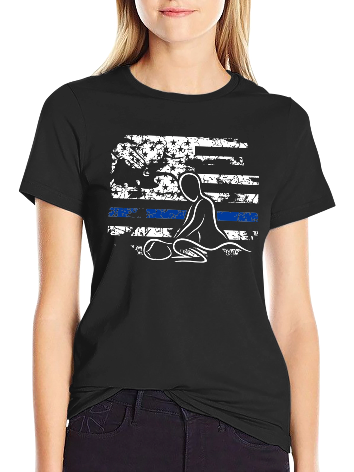 Chiropractor American Flag T-Shirt - Black