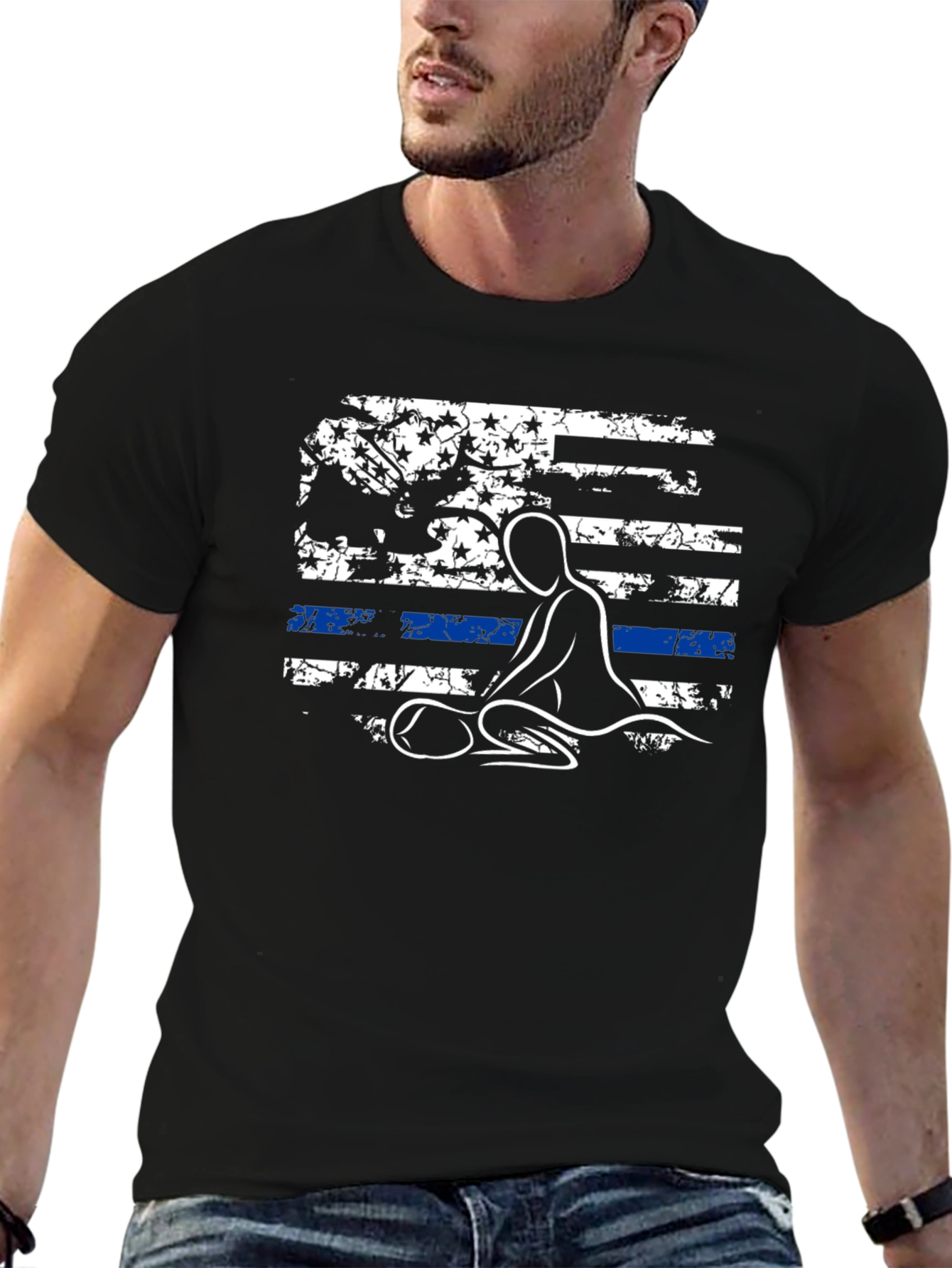 Chiropractor American Flag T-Shirt - Black