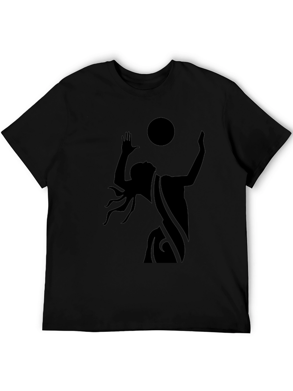 Mystic Silhouette Graphic Tee - Black Cotton Blend