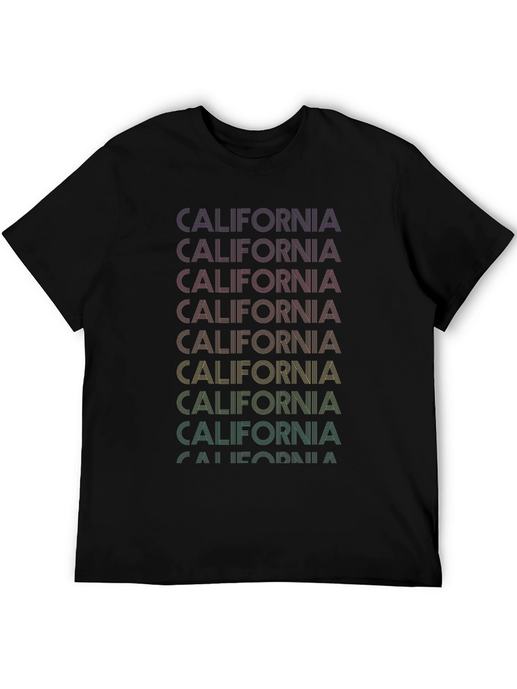 California Retro Graphic T-Shirt - Black