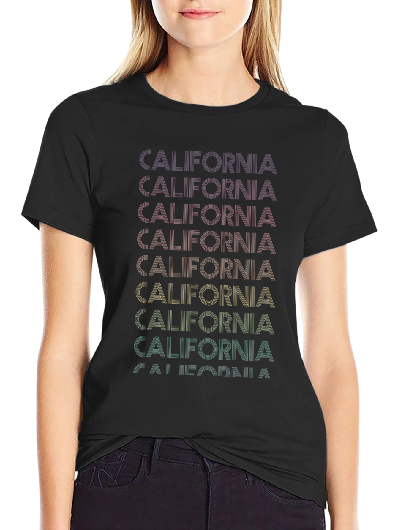 California Retro Graphic T-Shirt - Black