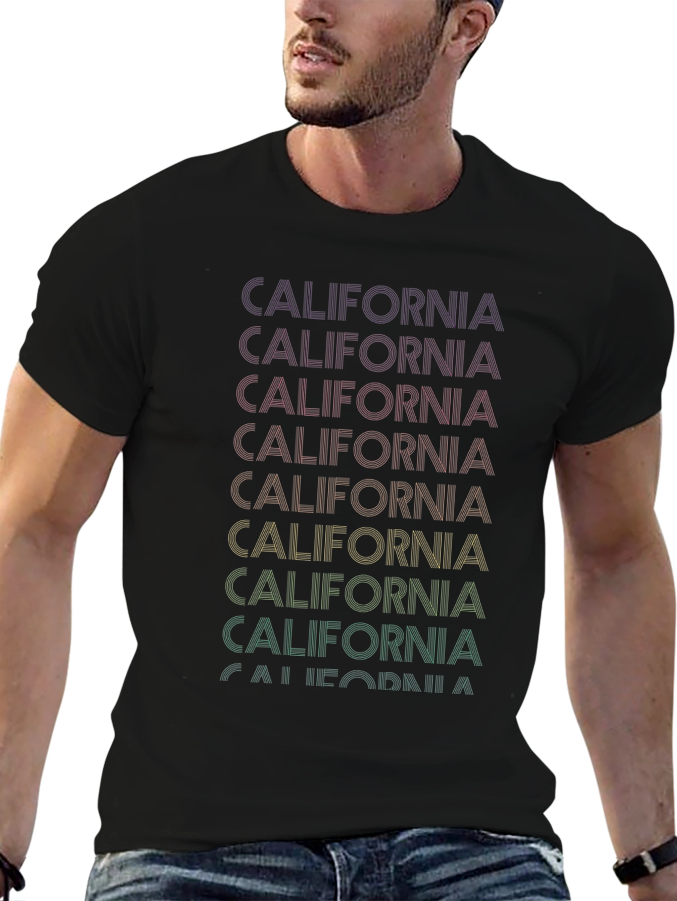 California Retro Graphic T-Shirt - Black
