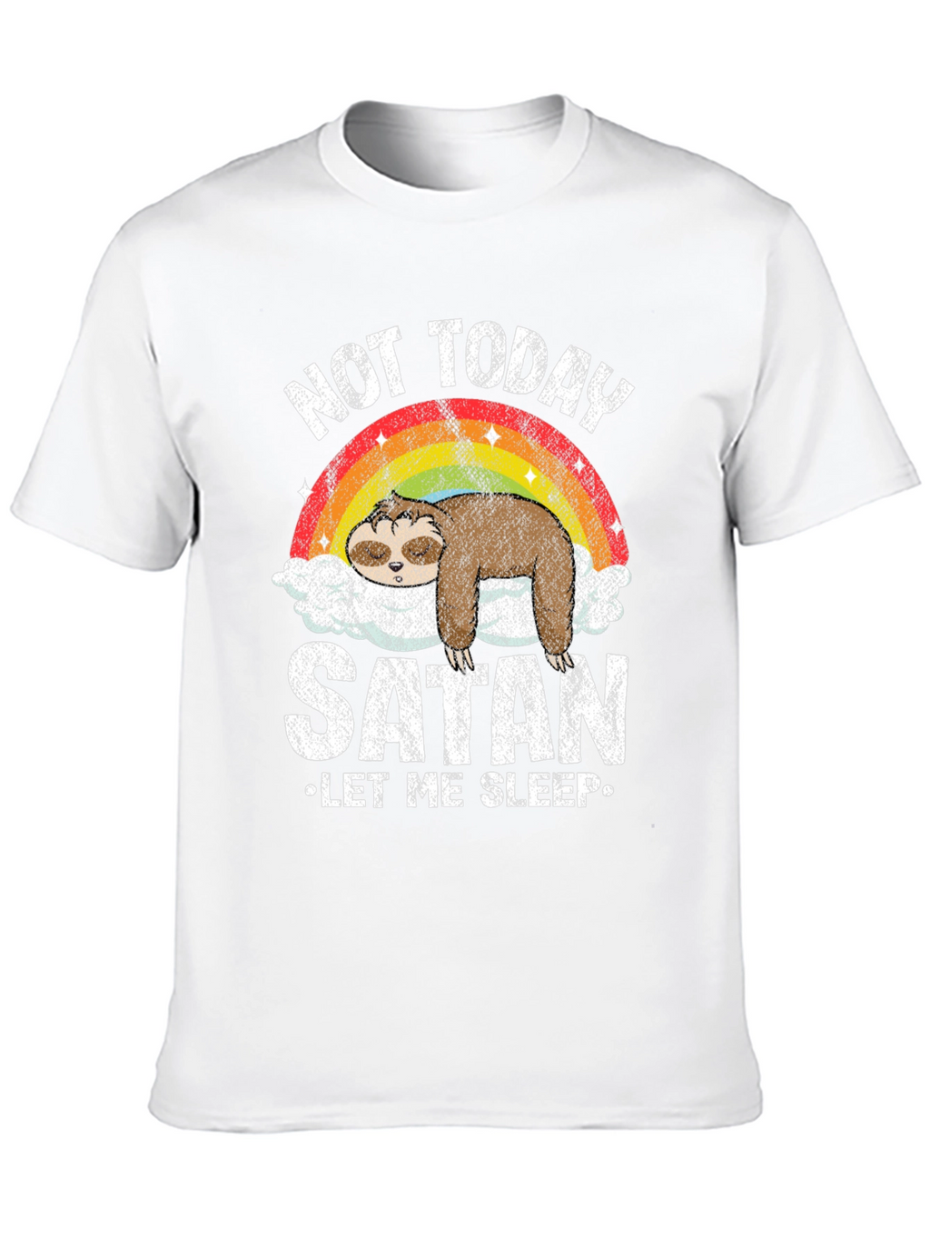 Not Today Satan Sloth Graphic Tee